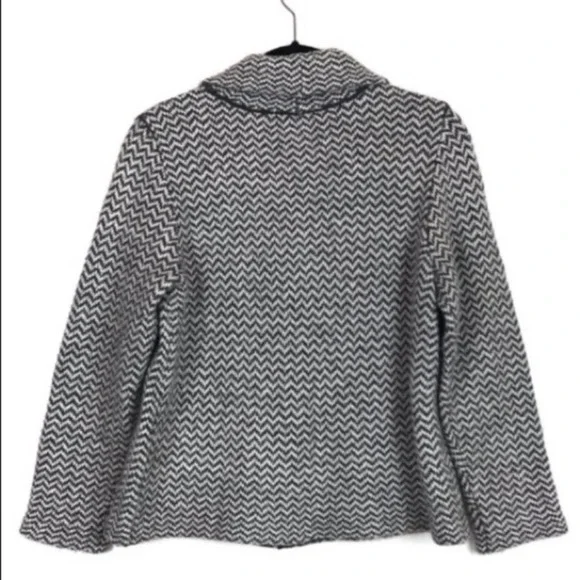 JM Collection M Wool Blend Chevron Striped Sweater - Picture 2 of 6